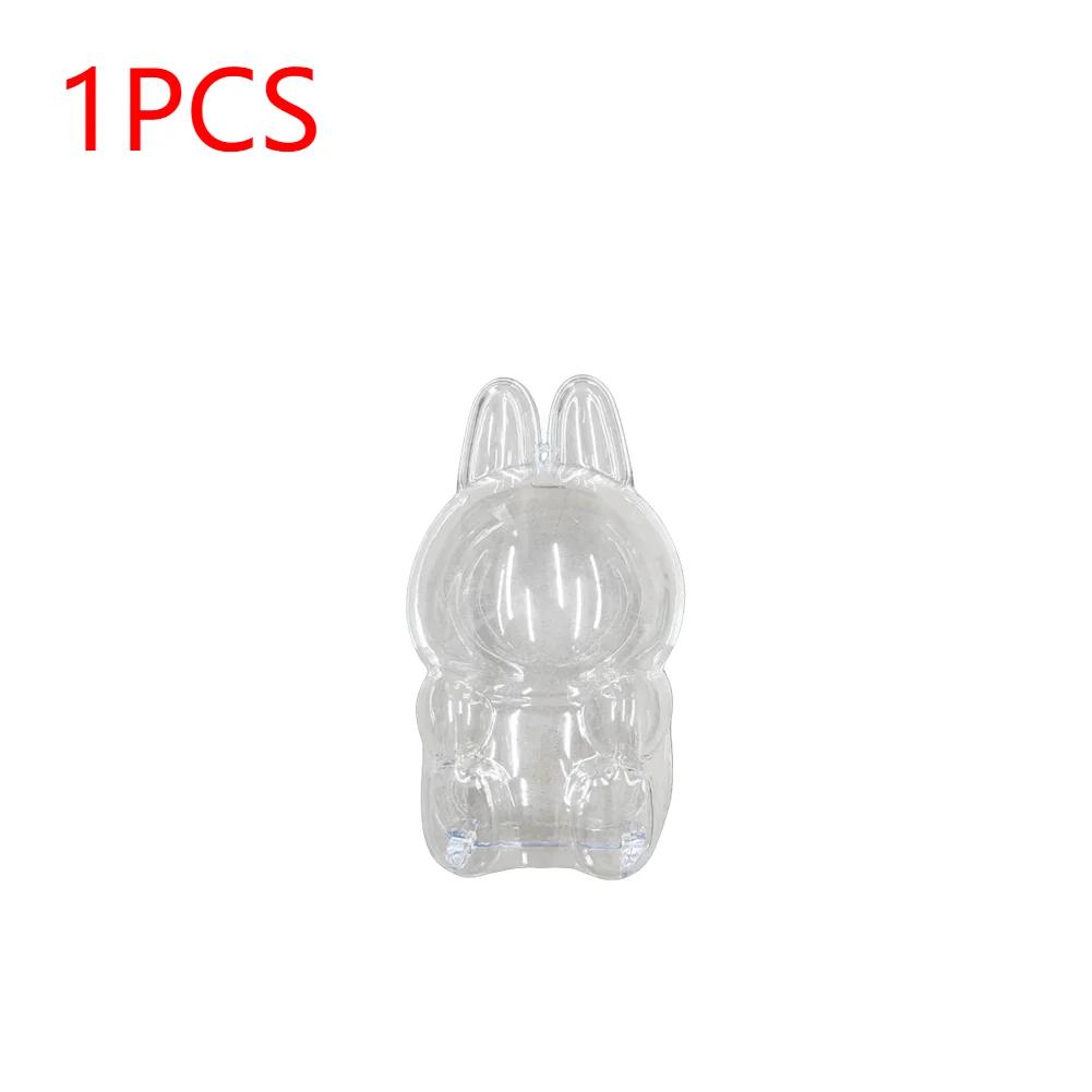 5-1pcs For Labubu Transparent Protective Cover Monster Elf Doll Cover Storage Box Cute Elf Plushie Display Cover for Party Dolls