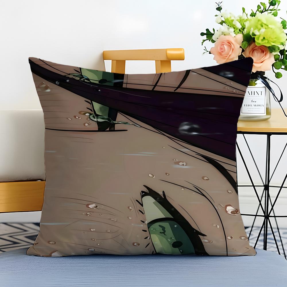 CChainsaw Man Cushion Cover Washable Linen Pillowcase Soft for Sofa Bed Cozy Home Room Decor