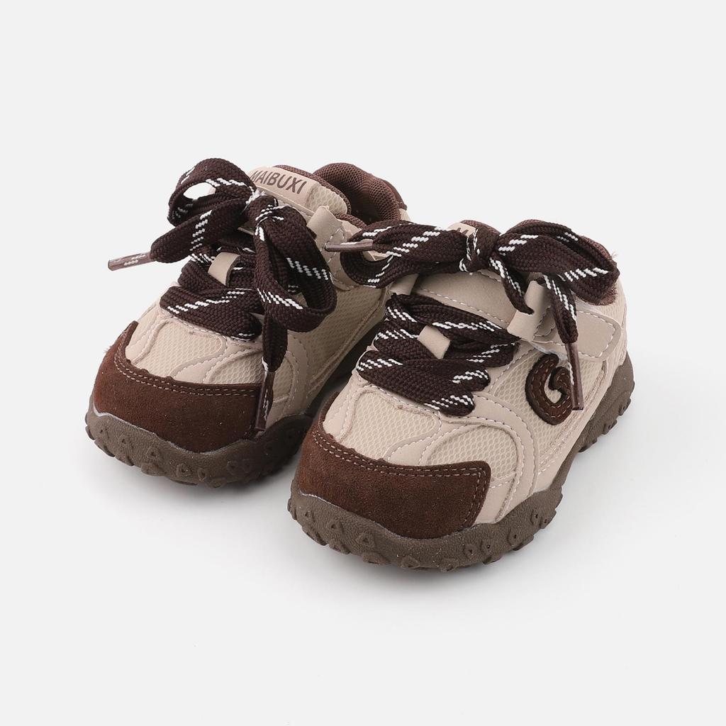 Baby Soft-Soled Color-Block Pre-Walking Sports Shoes for Toddlers - Korean Style, Unisex