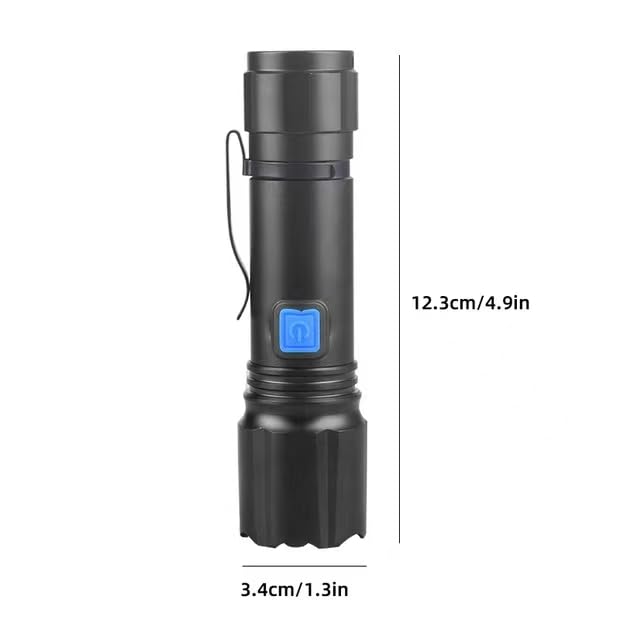 Mini high lumen rechargeable tactical super bright 1000 lumen flashlight with 5 scalable modes for emergency flashlight, camping.