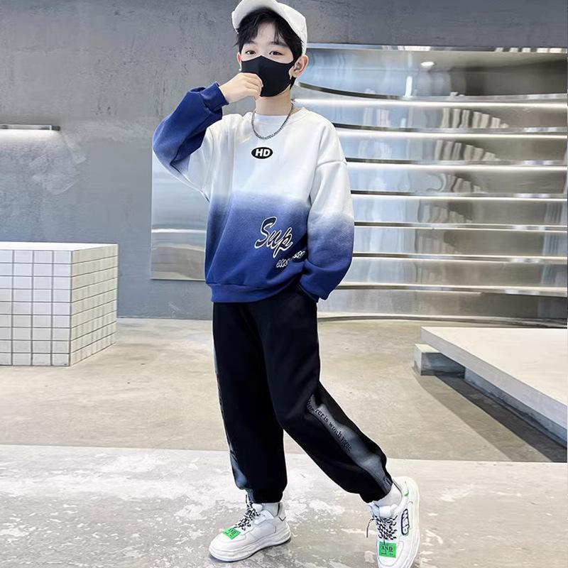 Children's Clothing New Spring and Autumn Models Sweater Boys Autumn Suit Big Boy Boys Sports Cool Handsome Autumn Tide