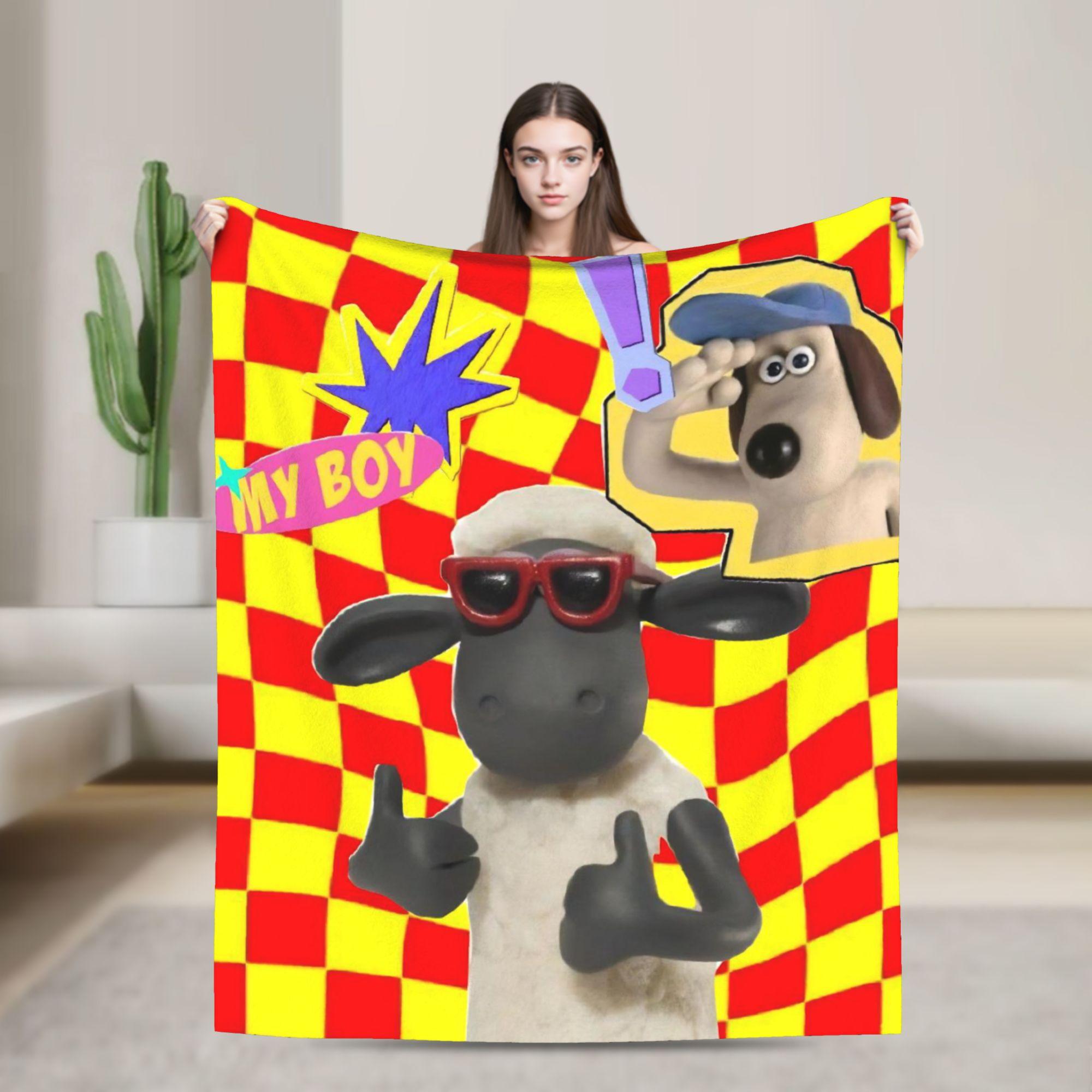 

Shaun the Sheep Blanket Travel Office Flannel Throw Blanket For Outdoor Warm Custom Quality Bedspread Birthday Gift 30x40in