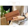 HERDES Long Brand Large Easy to Slim Cowhide 15mm Simple Matte Women's Wallet, Name, Capacity, Use, Lightweight, Slim, Leather, Flap, Design, Gift,