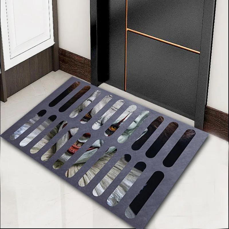 Christmas Non-slip Floor Mat Bathroom Living Room Absorbent Carpet Indoor Kitchen Doormat Shoe Mat Christmas Home Decorations