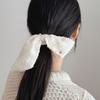 Oar Lace Ribbon Tail Scrunchie [Ivory]