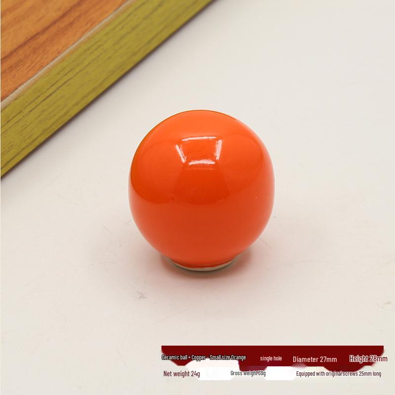 Colored Round Ceramic Door and Drawer Handle
