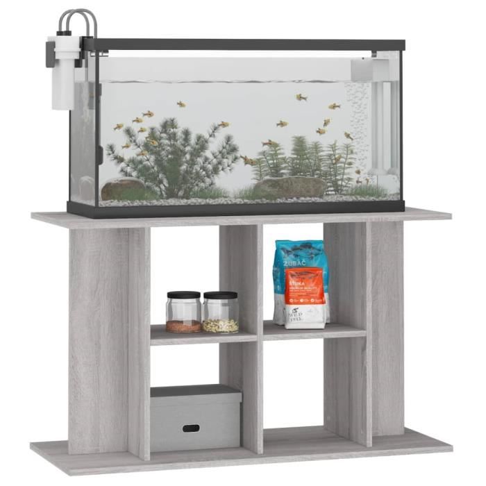 VidaXL Support pour aquarium sonoma gris 100x40x60cm bois d'ingénierie 833589