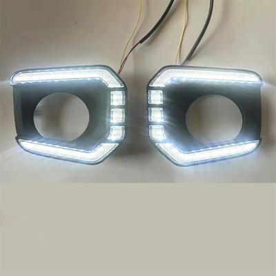 2x LED DRL Driving Turn Signal Lamp Fog Light Bezel For Toyota Tacoma 2016-2023