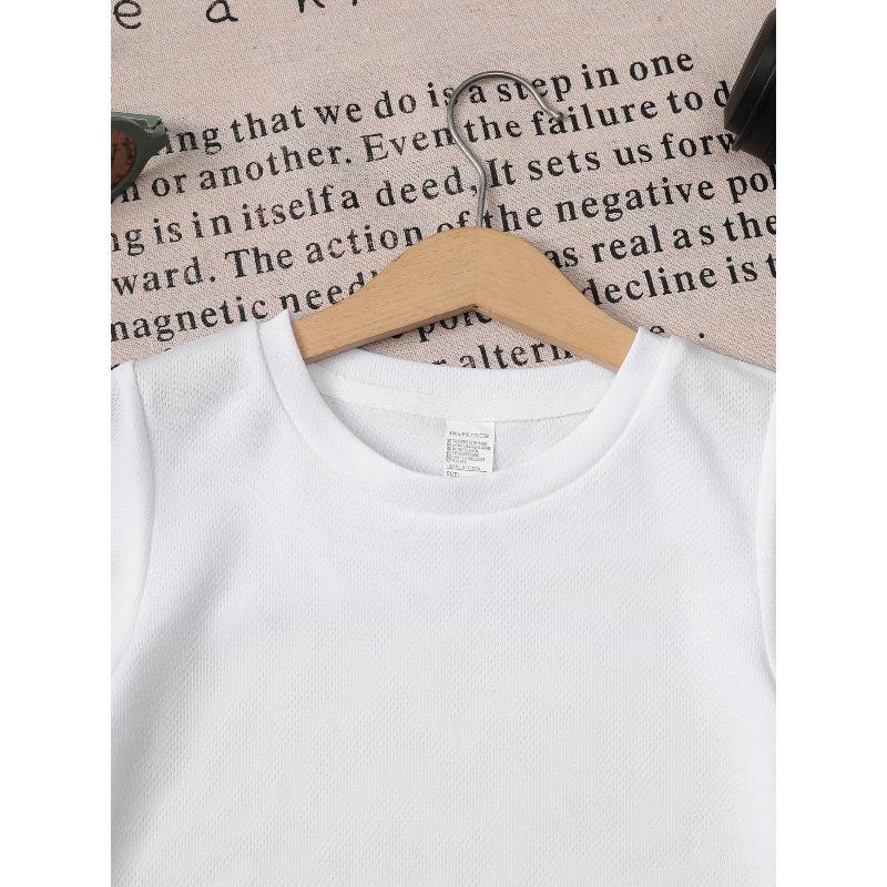 Kinder Rundhals Kurzarm T-Shirt, Süßes Harajuku Streetwear für Frühling Sommer Täglich Urlaub