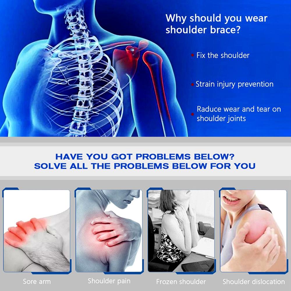 Adjustable Men's Compression Shoulder Support for Sports & Weightlifting