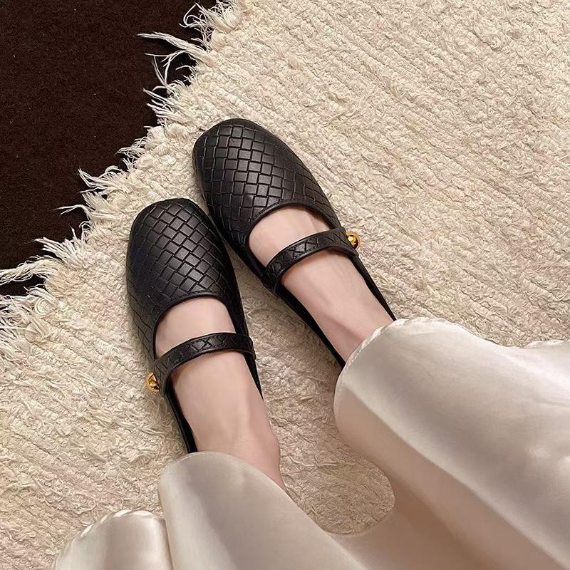 Baotou Halbschuhe Damen neue Raute quadratischer Kopf modisch, leichte und weiche Indoor- und Outdoor-Cool-Slipper Damen