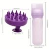 BEPAN 2pcs Hair Oil Dispenser Bottle Root Comb Applicator Hair Dye Refillable Dispenser with Massager Brush Hairdressing Coloring Tool
