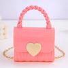 Women Handbag with Chain Strap Heart Clasp Mini Crossbody Bag Girls Cute Crossbody Purse for Street Dating Shopping