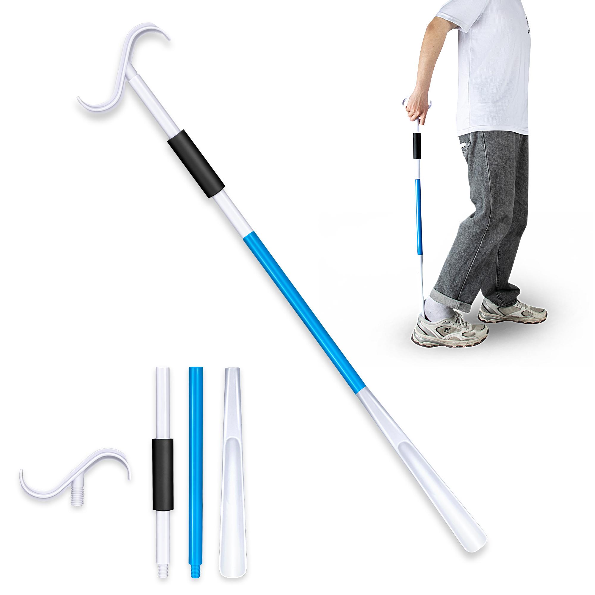 Extra Long Shoe Horn Long Handled Telescopic Dressing Stick Shoe Horn Adjustable Length Shoehorn Sock Removal Stick Aid