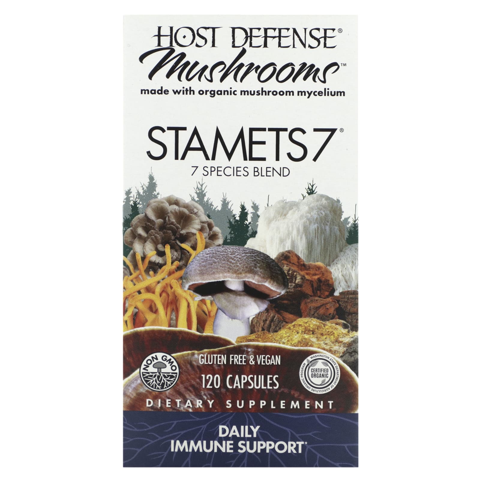 

Mushrooms, Stamets 7, 120 Capsules