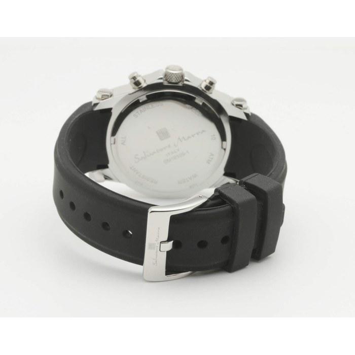 [Salvatore Marra] Watch Chronograph Business Analog Quartz Men's Black SSBK Silver/Black