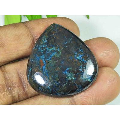 32X35X5MM Natural Shattuckite Pear Cabochon Loose Gemstone for Jewelry 79Cts SK-4509