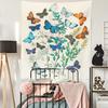 Tapestry Boho Style Butterflies Plant Wall Blanket Living Room Decoration Fabric