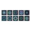10-Pack European Style Floral Tile Wall Stickers for Living Room and Bathroom - Self-Adhesive PVC Crystal Film