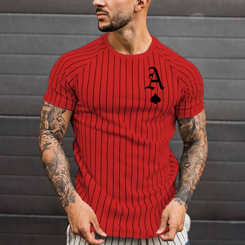 Summer 3D Printed Short Sleeved Sportswear King K/Spade A Pattern Men's T-shirt
