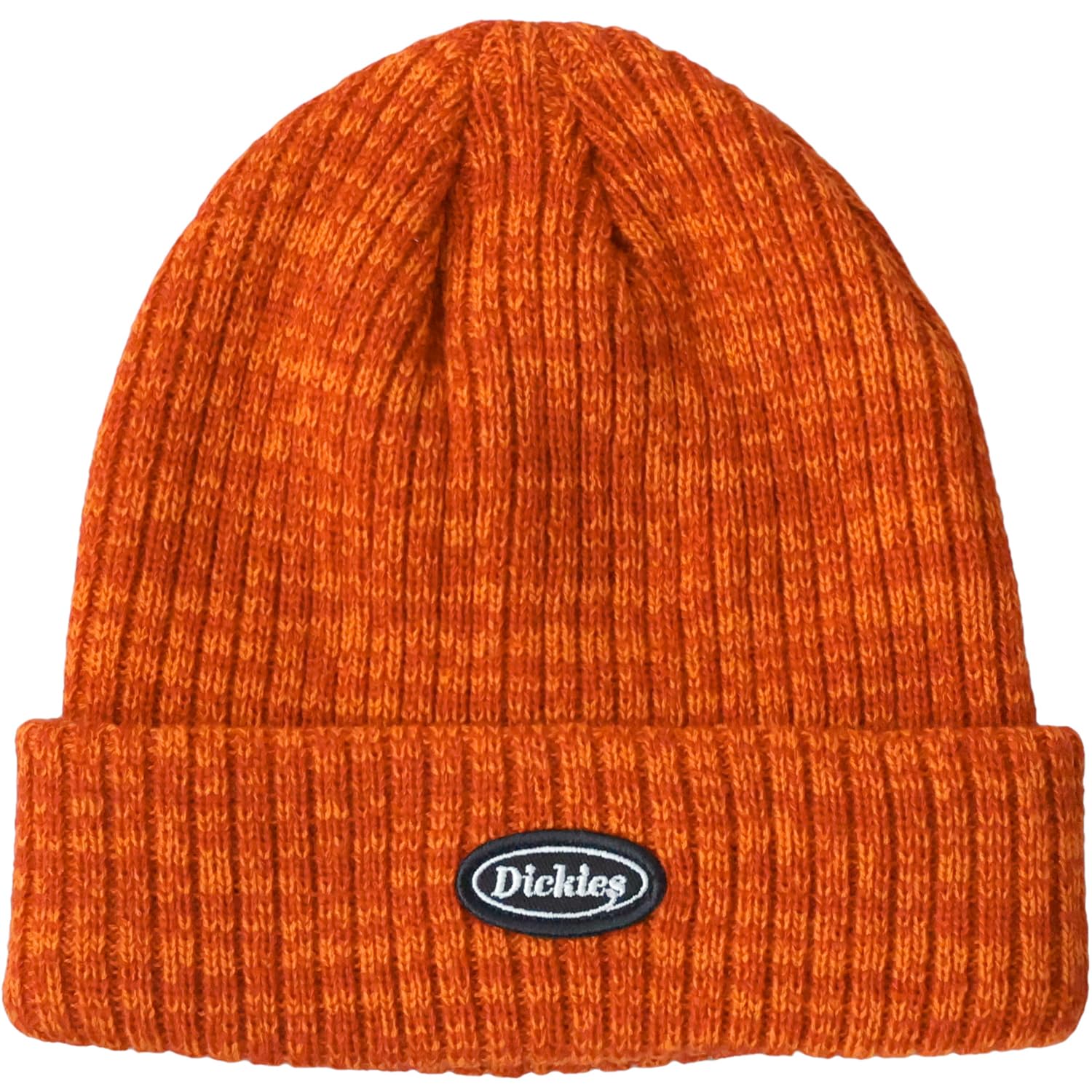 

Dickies CALIF Ribbed Knit Cap with Logo Unisex Acrylic Solid Orange Perfect for Snowboarding Patch, Beanie, Color, Mix, 006,