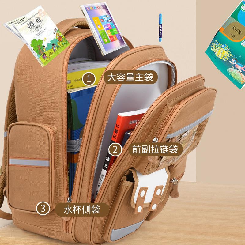 Cartoon Primary School Students Spine Care And Burden Reduction Schoolbag Capybara Grade 13 To 6 Boys Large Capacity
