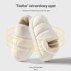 Men's and Women's Winter Waterproof Cotton Slippers - Silent, Plush, Warm, Thick Sole, Closed Heel, Deodorant Down Cloth