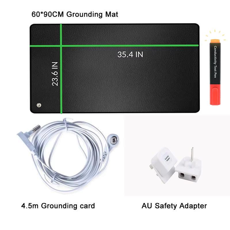 Jordingsmatte for seng, 35,4" x 23,6" pute for bedre søvn, sirkulasjon, energibalanse, smertelindring – konduktivitetstester inkludert