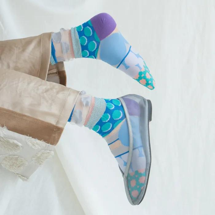 Dot Carnival Socks - Blue [CQ-CT-25-1-SD1M-070]