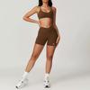 Oiob Yoga Clothes Set Women Outer Wear Professional Pilates Fitness Bra Top Summer Quick-Drying Running Short Pants