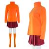 Movie Scooby Doo Velma Dinkley Adult Role Play Halloween Christmas Party Set Wig
