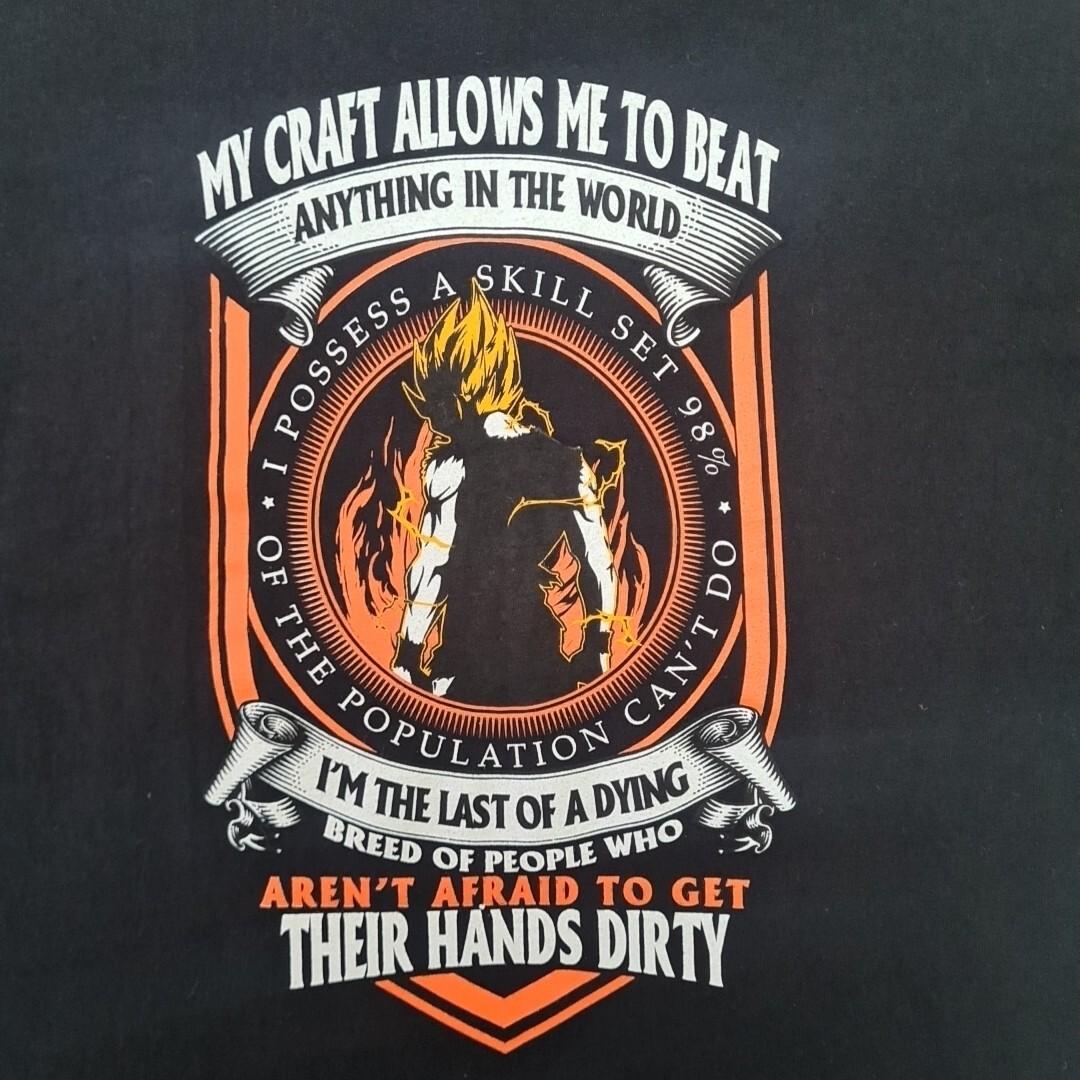 Hanes Dragon Ball Z T-Shirt Mens Womens Tees Top Graphic Print (Back) Saiyan DBZ Size Medium New M