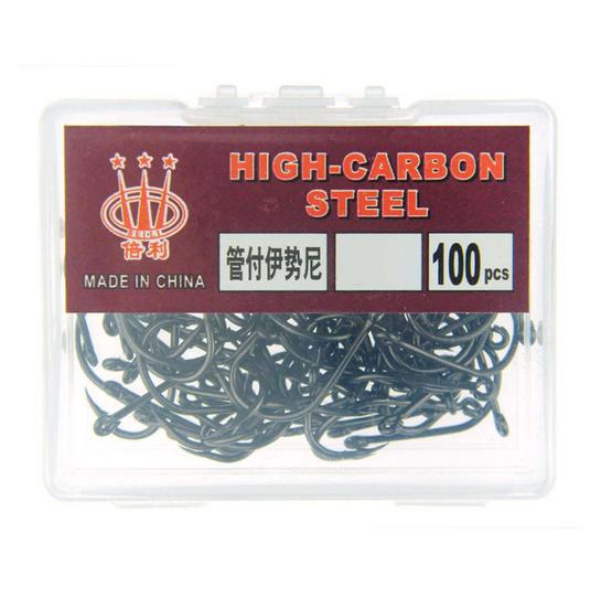 Black Sharp Barbed Fish Hooks with Durable High-Carbon Steel Material Suitable for Saltwater Freshwater