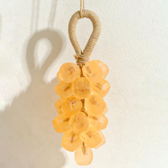 Grape Soap On Rope Handmade Translucent Fruit Shaped Soap Decorative Bathroom Travel Hanging Soap for Shower Sink