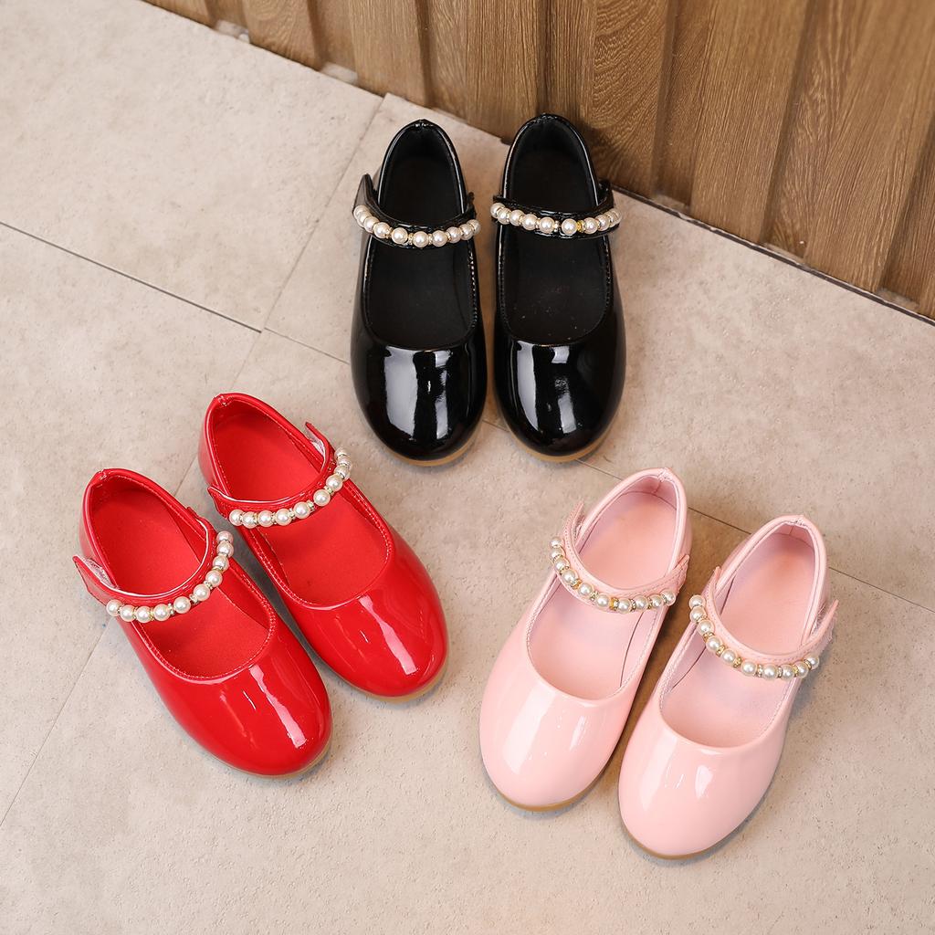 Children Kid Baby Girls Solid Flower Student Single Soft Dance Princess Shoes