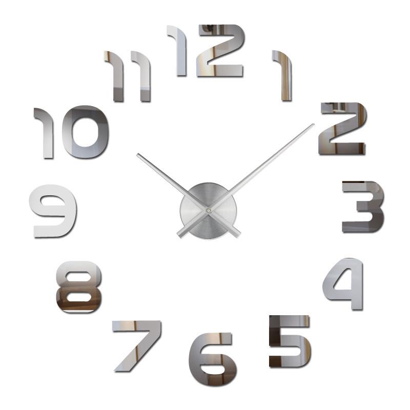 Extra Large 3D Acrylic Wall Clock - Creative DIY Clock Sticker for Living Room Decor