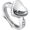 Angel Wing Ring for Ashes for Women Cremation Rings for Ashes Heart Urn Rings Stainless Steel Finger Ring (9)