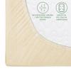 Fitted sheet 80x160 elastic JERSEY 100% COTTON cream color
