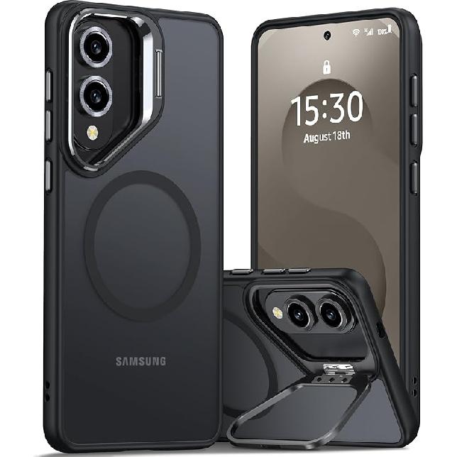 ANTSHARE for Samsung Galaxy S25 Edge Case with Stand, Compatible with MagSafe, Military-Grade Protective Case, Scratch-Resistant Back S25 Edge