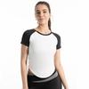 Nuodingxiu Women's Quick-Dry Color-Block Yoga T-Shirt