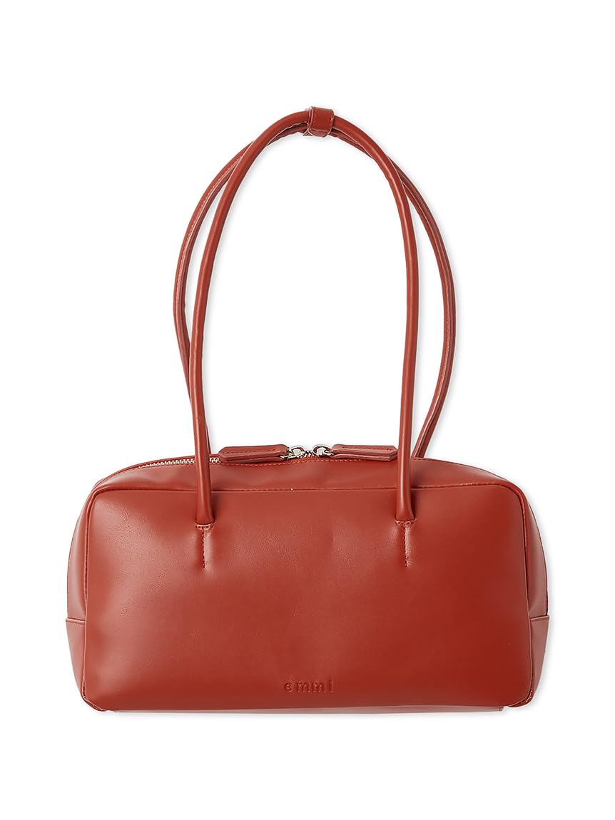 Leather Boston Bag 13WGB261306 RED Free Size [Emi] Women s