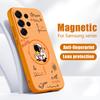 Magnetic For Magsafe Case For Samsung Galaxy S26 Ultra S25 Edge S24 Plus S23 FE S22 A54 A55 A56 5G Creative Astronaut Formula Print Matte Cover
