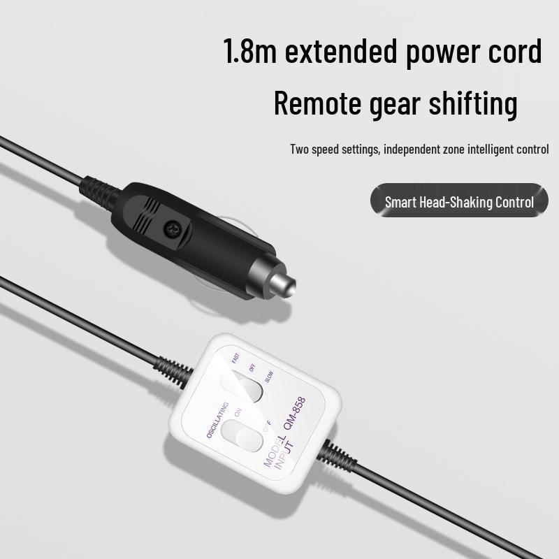 11-Inch High Power 12V/24V Car Fan for Large Trucks - Strong Airflow Electric Cooling Fan