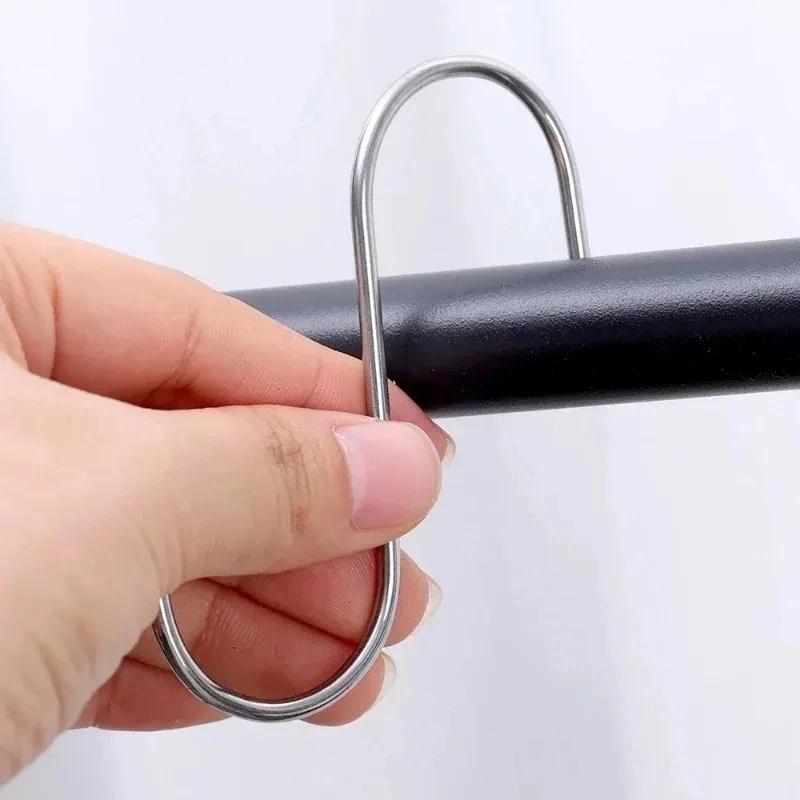 Edelstahl S-Haken Garten Hängepflanzen S-Haken Küche Badezimmer Aufbewahrung Aufhänger Halter für Taschen Kleidung Handtücher