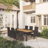 7-piece Garden Set with Braided Resin Cushions
