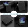 For Samsung Galaxy Z Flip7 5G Case Imprinted Design PU Leather + PC Folding Phone Cover