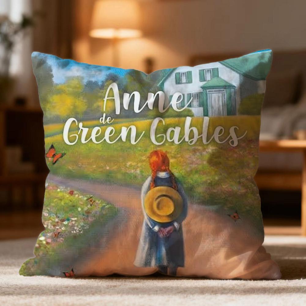 Hot AAnne of Green Gableses Cushion Cover Soft Washable Pillow Case Multi-Scene for Couch Bed Travel Office Use