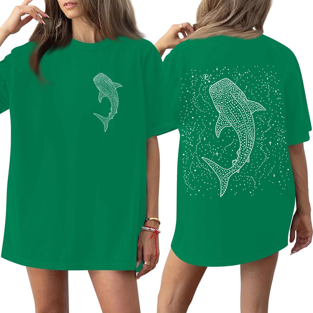 Top Tricou cu Mânecă Scurtă Imprimat cu Gât Rotund pentru Femei