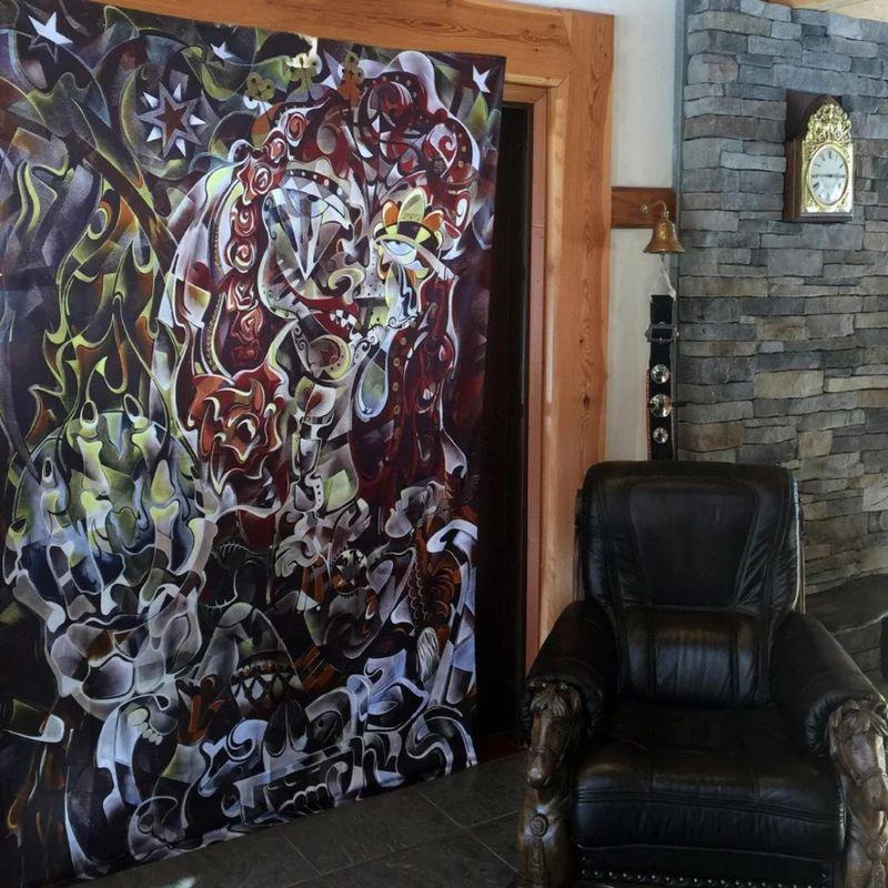 Laroux Santa Muerte Tapestry by Third 75x100 чёрный
