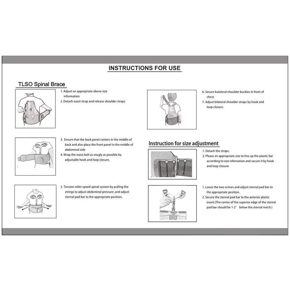 Komzer TLSO Back Brace - Thoracic Lumbo Sacral Orthosis Support Scoliosis Brace, Universal